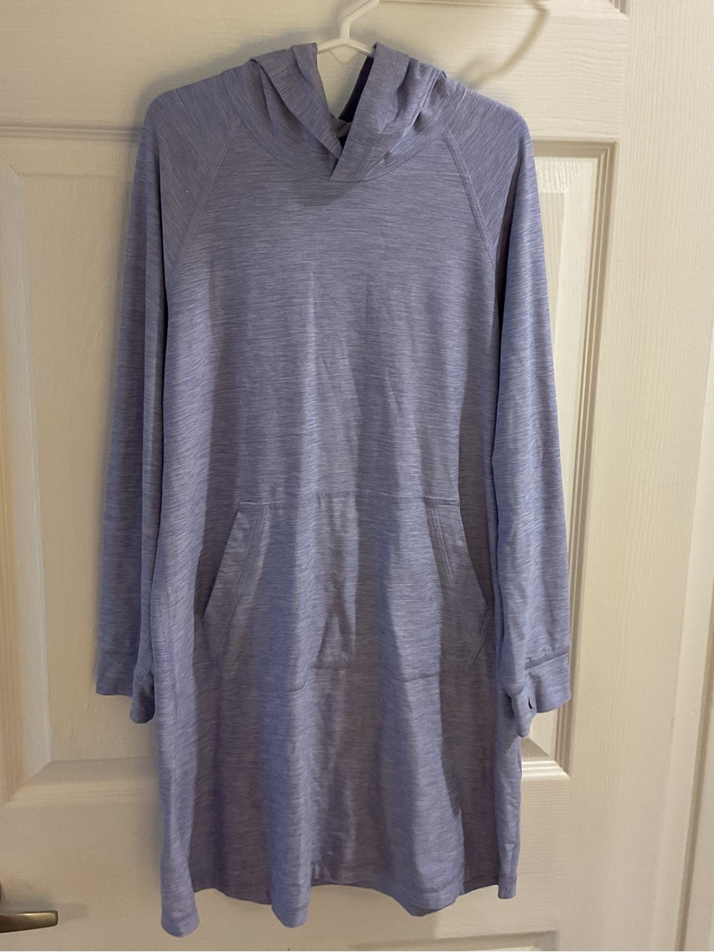 Hanna Andersson sunblock up hoodie dress euc 130 8 summer beach lavender